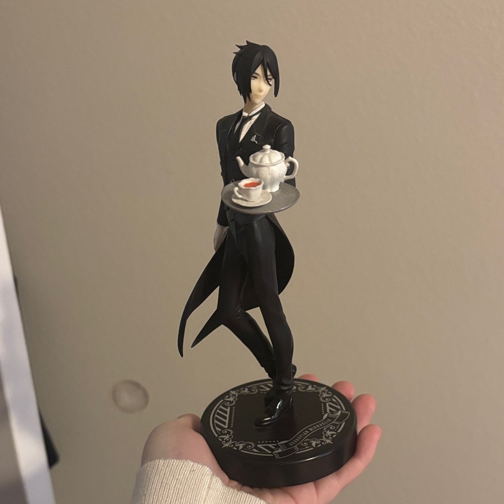 Black Butler Figure with Tea Set Sebastian Michaels